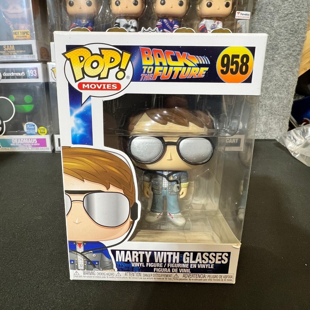 Funko Pop Movies Back to the Future Marty with Glasses 958 Vinyl Figure McFly